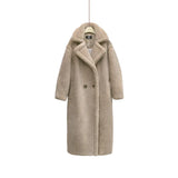 GETADME New Winter Coat Women Wool Sheep Shearing Faux Fur Warm Coat Women's Medium Long Large Grain Lamb Wool Thick Teddy Bear Outwear