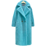 GETADME New Winter Coat Women Wool Sheep Shearing Faux Fur Warm Coat Women's Medium Long Large Grain Lamb Wool Thick Teddy Bear Outwear