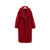 GETADME New Winter Coat Women Wool Sheep Shearing Faux Fur Warm Coat Women's Medium Long Large Grain Lamb Wool Thick Teddy Bear Outwear
