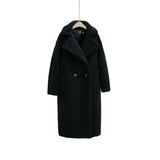 GETADME New Winter Coat Women Wool Sheep Shearing Faux Fur Warm Coat Women's Medium Long Large Grain Lamb Wool Thick Teddy Bear Outwear