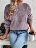 GETADME New Women's Pullover Casual Clothing Double-sided Velvet Loose Plush Sweater