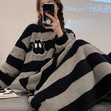 GETADME Nightgown Winter Warm Women Pajamas Sweet Cartoon Print Flannel Long Sleeve Loose Loungewear Warm Mid-length Robes Sleepshirts