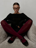 GETADME Off Shoulder Women Gray Sweater Knitwears Top Long Sleeve Pullovers Tops Winter Outerwears Sweaters Clothing Red Black White New