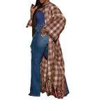 GETADME Plus Size 2025 Elegant Women Winter Open Front Warm Sweater African Lady Fashion Printed Fuzzy Long Cardigans Loose Kimonos