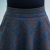 GETADME Plus Size 3XL High Waist Skirts faldas mujer moda 2019 Women Maxi Wool Skirt Elastic Waist Elegant Office Lady Long Plaid Skirts