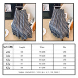 GETADME Plus-size women's spring summer autumn casual open skirt elastic waist loose decorative skirt commuter plaid skirt 2025 new