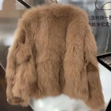 GETADME Retro Faux Fur Coat Short Womens Casual Loose Single-Breasted Plush Coat Femlae Winter Jacket Elegant Warm Thicken Outwear