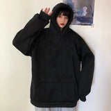 GETADME Rimocy Autumn Winter Printed Hoodie Women Korean FashionThicken Hooded Sweatshirts Woman Y2K Streetwear Loose Hoodies