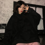 GETADME Rimocy Autumn Winter Printed Hoodie Women Korean FashionThicken Hooded Sweatshirts Woman Y2K Streetwear Loose Hoodies