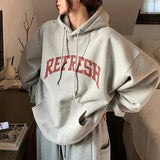 GETADME Rimocy Autumn Winter Printed Hoodie Women Korean FashionThicken Hooded Sweatshirts Woman Y2K Streetwear Loose Hoodies