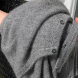 GETADME 2025 Hauts à manches longues style vintage Y2K, cardigan coréen en maille, pull polyvalent à col rond et coupe amincissante, idéal pour l'automne et l'hiver.