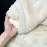 GETADME Korean style plus velvet thickened on both sides to wear lamb wool cotton clothing women's coat winter new hooded cotton jacket