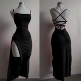 GETADME 2025 explosive new dress summer high sensibility halter strap Spice Girl bag hip dress
