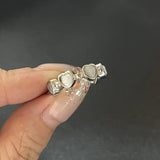 GETADME Y2K Crystal Rings Kpop Heart Adjustable Ring Irregular Geometry Punk Vintage Rings Set for Women Girls New Fashion Jewelry