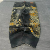 GETADME Harajuku Japanese Retro Selvedge Jeans Man Y2K High-end Brand Natural Indigo Dip Dyeing Harajuku Mopping Pants