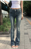 GETADME Gothic Buddha Head Womens Jeans Y2K Clothes Hip Hop Pocket Embroidery Vintage Blue Baggy Jeans Low Waist Wide Leg Trousers