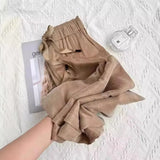 GETADME Acetic Acid Ice Silk Wide Leg Pants 2025 New Summer Thin Satin Casual Pants Women's High Waisted Straight Leg Pants Long Trouser