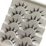 GETADME Anime-Inspired False Eyelashes, 5 Pairs Cartoon Eye Faux Lashes, Dramatic Look Demon Style, Volumizing & Lengthening