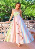 GETADME Women's Beach Style Graffiti Printed Long Dress Leisure Spaghetti Straps Long Dress 2025 Summer Female Floral Print Long Dress