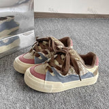GETADME Women's Casual Shoes 2025 Spring New Fashion Cross Tied Height Increase Platform Sneakers Breathable  Comfortable Non Slip Flats