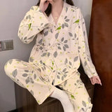 GETADME Sleeping Wear for Woman Pajamas Set Ensemble Pyjama Femme Ladies Pyjamas Femmes Sexy’ Homewear Home Set Female Pajama Women Suit