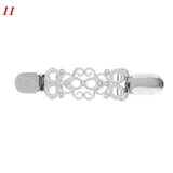 GETADME Women Carved Flower Cardigan Sweater Blouse Shawl Clips Shirt Collar Shawl Brooch Retro Duck Clip Clasps Charm Accessories Gift