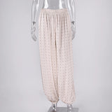 GETADME Linad Elegant Satin Long Lantern Pants For Woman 2026 Street Chic High Waist Trousers Spring Vintage Loose Ankle Length Pants
