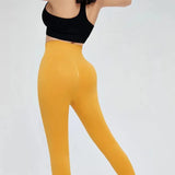 GETADME 스프링 요가 레깅스 여성 심리스 슬림 타이츠 신축성 하이웨이스트 솔리드 캐주얼 팬츠 섹시 힙 ​​리프트 사이클링 러닝 레깅스