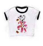 GETADME Summer Goth Punk Baby Tank Vintage Street Youthful Women Graphics Print Grunge Y2k Clothes Aesthetic Cute Slim Crop Top T-shirt