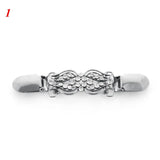 GETADME Women Carved Flower Cardigan Sweater Blouse Shawl Clips Shirt Collar Shawl Brooch Retro Duck Clip Clasps Charm Accessories Gift