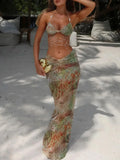 GETADME Sexy Hottie V Neck Sleeveless Backless Slim Dress Fashion Laced Up Beach Maxi Dress 2025 New Summer Beach Cover Up Dresses