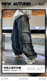 GETADME Korean Boys' Jeans Version Of Boys Street Dance Jeans Wide Leg Pants Street Dance Pants Kid Jeans Denim Cargo Pants