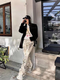Jean baggy à jambes larges GETADME pour femme, taille haute, imprimé léopard rétro, style streetwear Y2K, pantalon en denim vintage