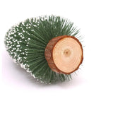 GETADME Mini Christmas Tree Decor with Snow Covered Pine DIY Ornaments Winter Snow Ornaments Trees for Xmas Party Home Party bar