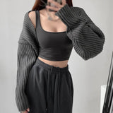 GETADME Open Front Solid Color WomenBolero Shrug Cardigan Cropped Casual Bolero for Everyday Date Nights Parties