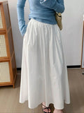 GETADME Elastic waist slim pants skirt summer and autumn leisure loose long skirt women's clothing
