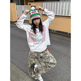 GETADME ZHIZOU Women Gothic Baggy Y2k Jeans American 2000s Style Embroidery Jean Pants Vintage Harajuku Oversize Denim Trousers Autumn