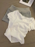 GETADME Casual Sleepwear Women Pajama Sets  Korean Piiama Summer Shorts Sets 2 Pieces Short Sleeve Night Wears Solid Home Suit 2025 New