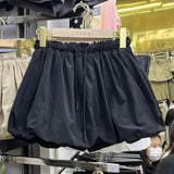 GETADME Vintage Sweet Bud Skirt Women A-line Lace-up High Waist Female Mini Skirts Faldas Ajustadas Short Skirts with Lining Dropship