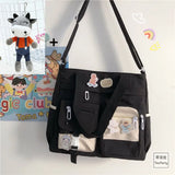 GETADME Nylon Waterproof Canvas Women Handbags Shoulder Bag Japanese Ladies Messenger Bag Student School Crossbody Bags for Girl Satchel