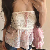 GETADME Y2k Crop Tops Vintage Clothes Aesthetic Print Basic Vest Summer Harajuku Sleeveless Slim 2000s Streetwear Goth Cami Emo Girl