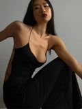 GETADME Cryptographic Sexy Backless Bandage Maxi Dress for Women Summer Holiday Fashion Elegant Sleeveless Club Party Dresses Vestido
