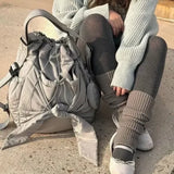 GETADME Women Bag Nylon High-Capacity Fashion Casual Backpack Bow Drawstring Shoulder Bag Handbag All-match