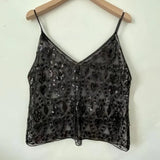 GETADME Women's Hot Sweet Sequin Bead Crop Tops Sexy Sling Slim Fit Short V-neck Straight Tank Top Korean Fashion Y2k Clothing