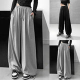 New Women Oversize Gray Fashion Joggers Sweatpants Women Korean Y2k Summer Harajuku High Waist Black Loose Wide Leg Trousers