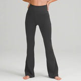 Getadme-Fitness LuLu Running Street Women Yoga Pants Groove Flares High Waist Tight Belly Sports Yoga  Workout SexyNine Minutes Pants