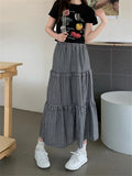 Getadme- Women Plaid Skirts Chic Loose Summer Fashion  Vintage Mujer Casual New Office Lady High Waist Sweet Slim Daily
