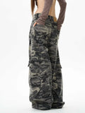 GETADME 2025 Trashy Y2K Streetwear Camouflage Baggy Cargo Jeans Pants For Women 90S Vintage Clothing Wide Leg Underwear Lady Trousers