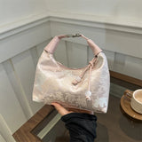 GETADME New Chinese Style Fine Embroidery Ladies Handbags 2025 Summer Fashion Shoulder Bag Crossbody Daily Party Tote Handbag For Women
