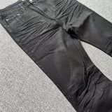 GETADME American Retro Heavy Industry High Street Coated Micro-Flared Jeans For Men And Women Black Gothic Vintage Casual Loose Jeans